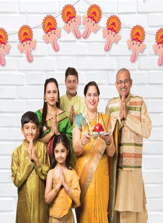 Festiko®Ganesh Ji Theme Banner for Ganesh chaturthi Party Decoration,Ganesh Festival Decorations, Party Supplies Set of 1 Pc Banner - Image 4